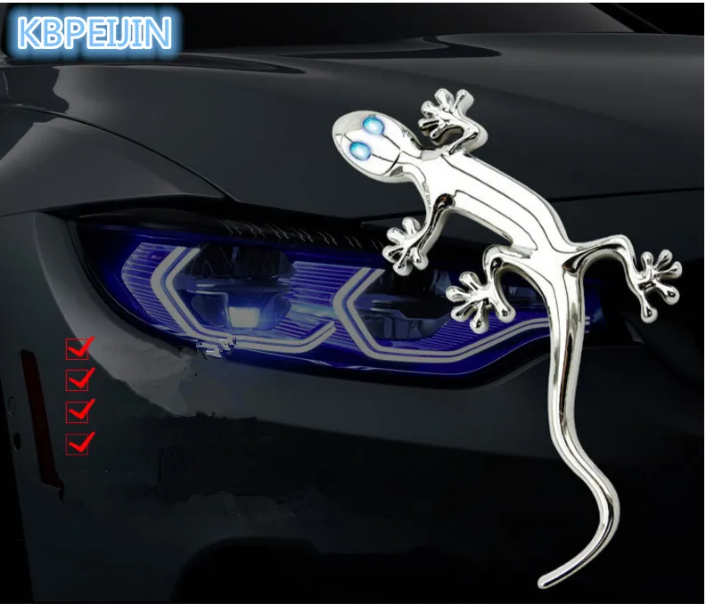 Солнечная/магнитная сила Gecko King светодиодная сигнальная лампа 3D наклейки для
