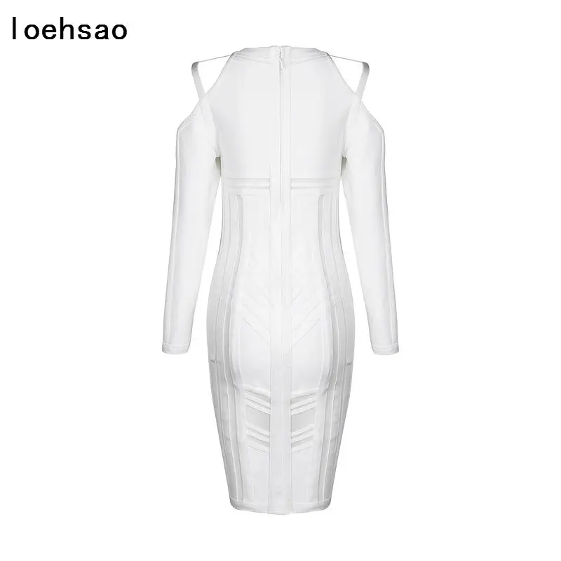 Платье женское черное белое вечернее Клубное Бандажное Сетчатое 2017 | Женская