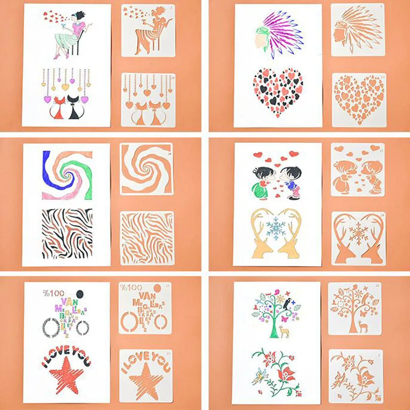 1 шт. Трафареты раскраска тиснение поставки картины шаблон кружева линейка полые