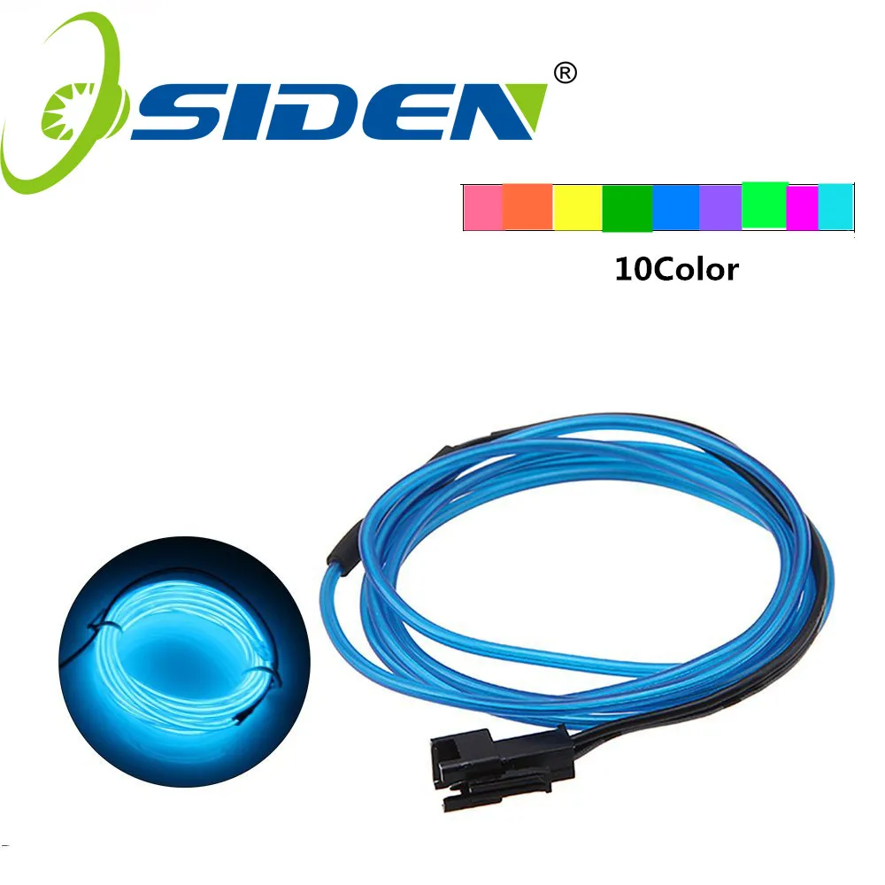 OSIDEN EL провода 1M2M3M5M10M20M50 неоновый светильник строка светильник светодиодный тележка на колесах гибкий Водонепроницаемый светодиодный светильник полосы Танцевальная Вечеринка christmasdecor