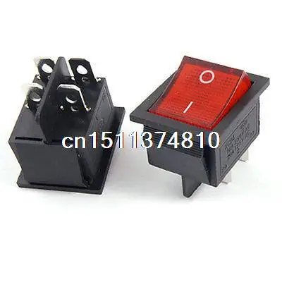 2 x красный неоновый светильник с подсветкой ВКЛ/ВЫКЛ положения DPST лодка кулисный