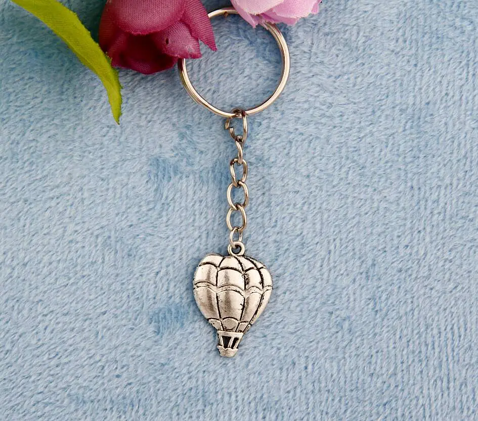 50 шт. цинковый сплав серебряное покрытие воздушный шар подвеска в виде ключа