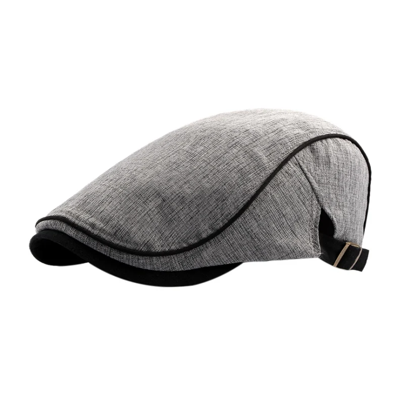 Light Grey Берет, Кепка для гольфа, для женщин и мужчин, ретро, британский стиль, регулируемый, встроенный хлопок, Напульсник для бега, шапка для улицы, унисекс, головной убор, для пеших прогулок - Цвет: Light Grey