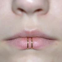 2pcs non piercing ear cuff clip on earrings fashion jewelry bohemian ear lip labret piercing for men women tattoo body jewelry