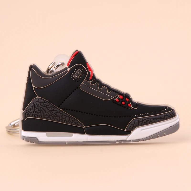 Picture Color14 Мини Jordan 3 брелок обуви Для мужчин Wome/дети c логотипом отличный подарок для баскетбола брелок-кроссовок для ключей ключ держатель porte Clef - Цвет: Picture Color14