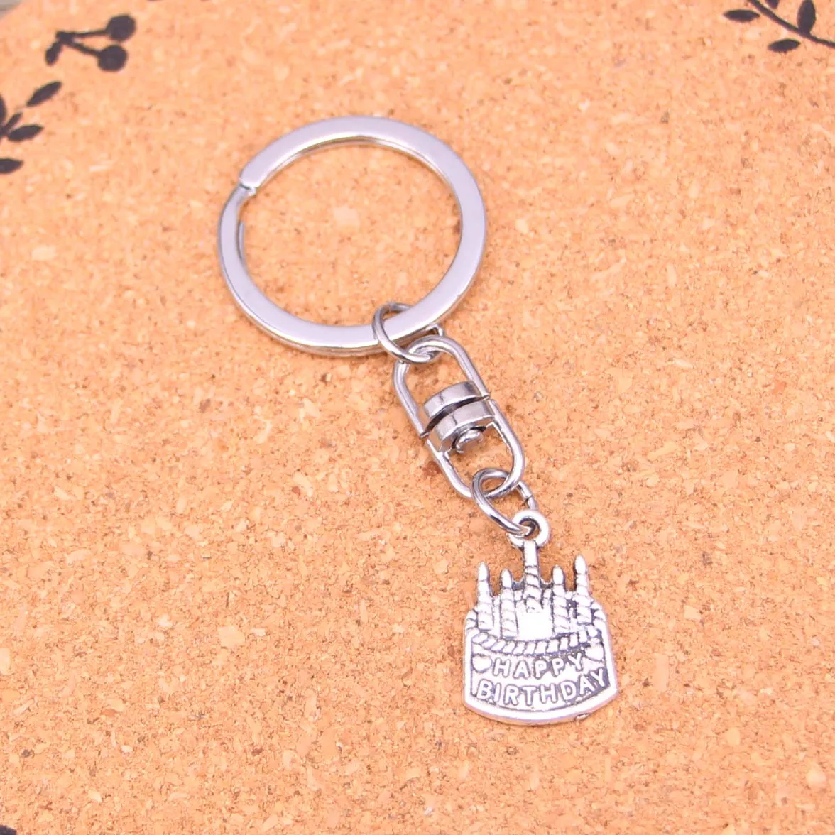 Fashion birthday cake keychain Pendant Key Rings Shoulder Bag Purse Car Accessories for Women Girl Kids Gift | Украшения и