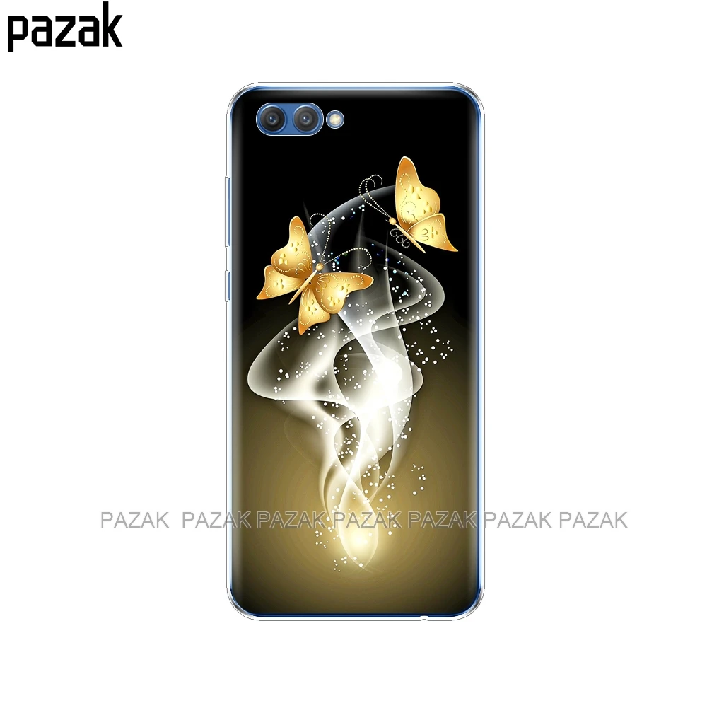 Силиконовый чехол для телефона Huawei Honor 10 V10 3c 4C 5c 5x 4A 6A 6C pro 6X 7X 6 7 8 9 LITE бабочка цветок