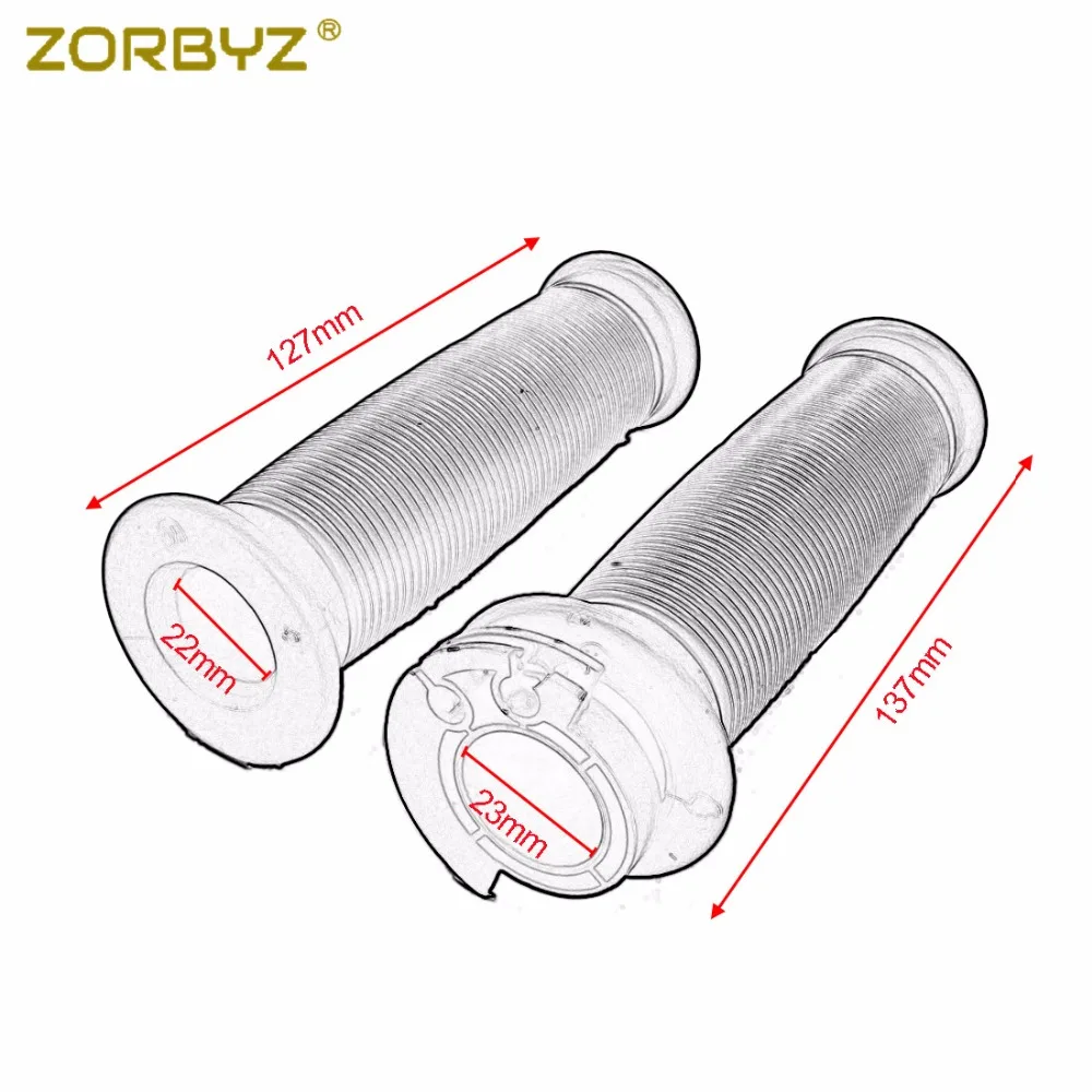 ZORBYZ мотоцикл рукоятка 7/8 '✢ мм черный/коричневый ретро резиновый руль для Honda