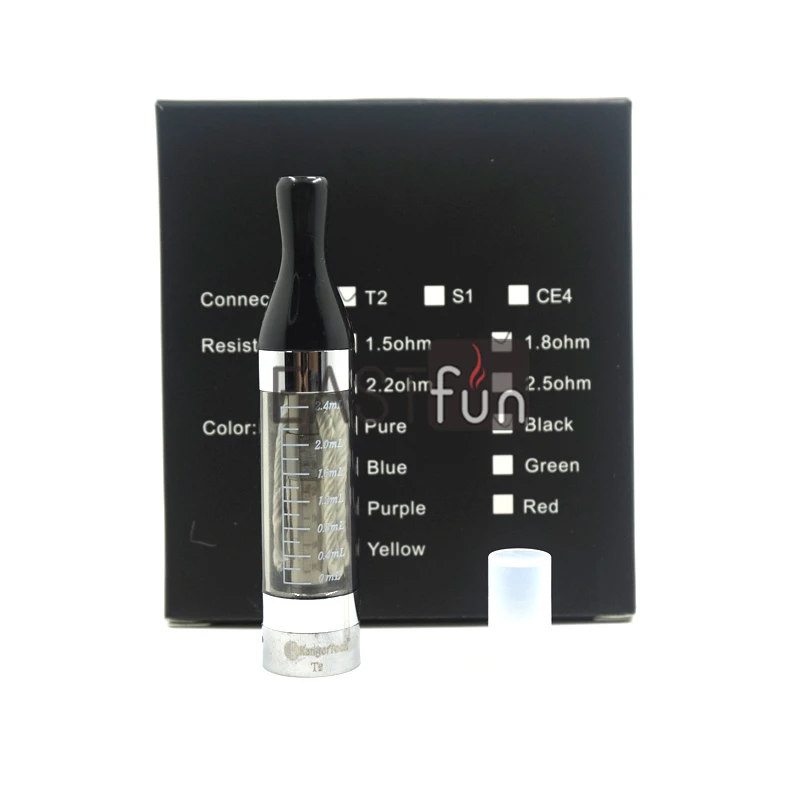 50 шт. оригинальный kanger t2 атомайзер для 510 ego1.8ohm электронная сигарета клиромайзер|t2