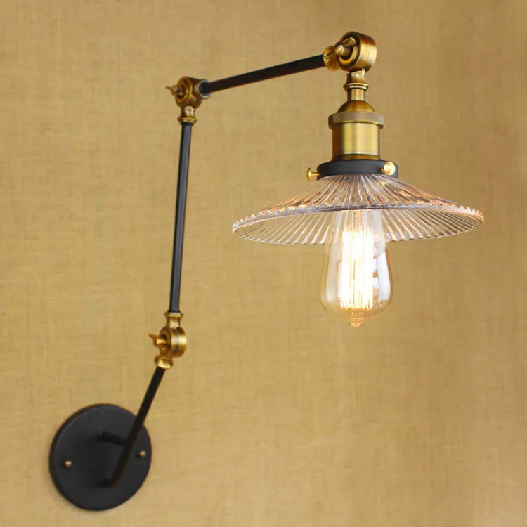 Стеклянный Регулируемый поворотный Длинный рычаг винтажный настенный