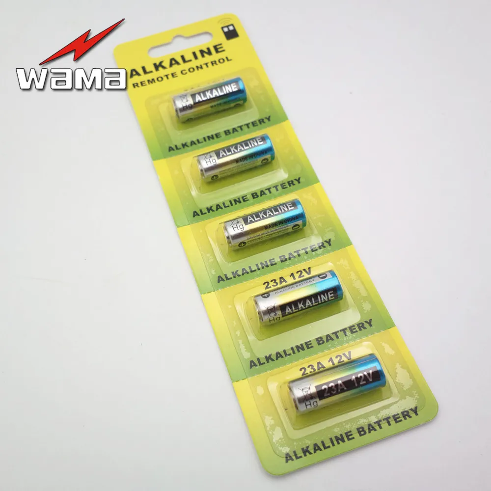 50 шт/упаковка из 10 шт. Wama щелочные батареи 12V 23A главным образом высушите