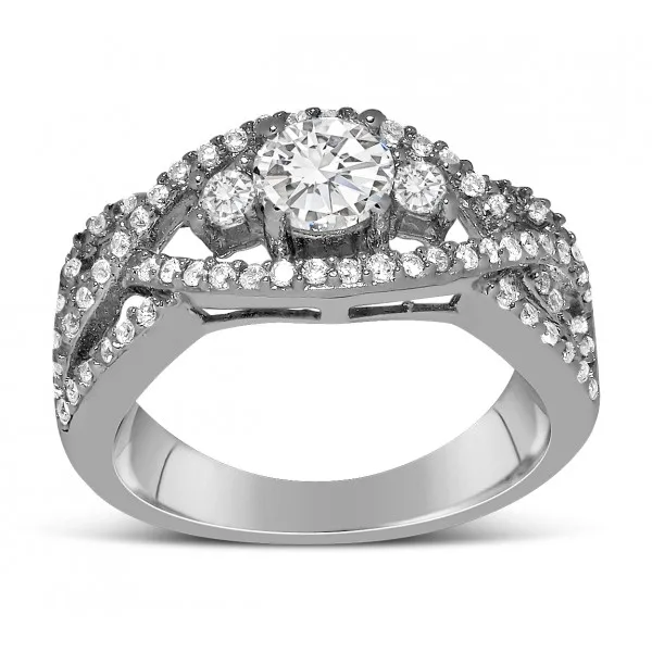 0.3ct Элегантный Имитация Diamond 925 стерлингов Серебряные ювелирные изделия белого