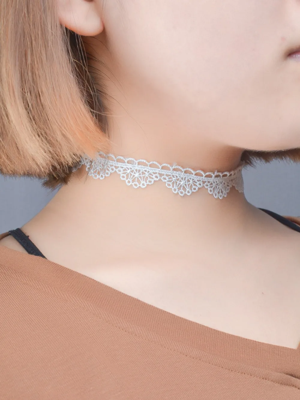 Женский бархатный кружевной чокер collier ras de cou ожерелье в стиле стимпанк модные