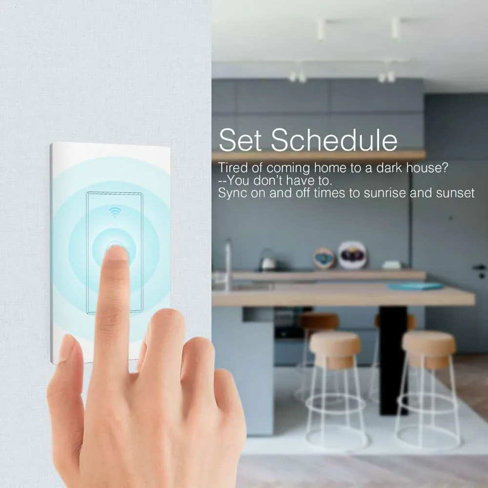 US умная розетка для дома WIFI настенный выключатель работает с Alexa Google Home IFTTT