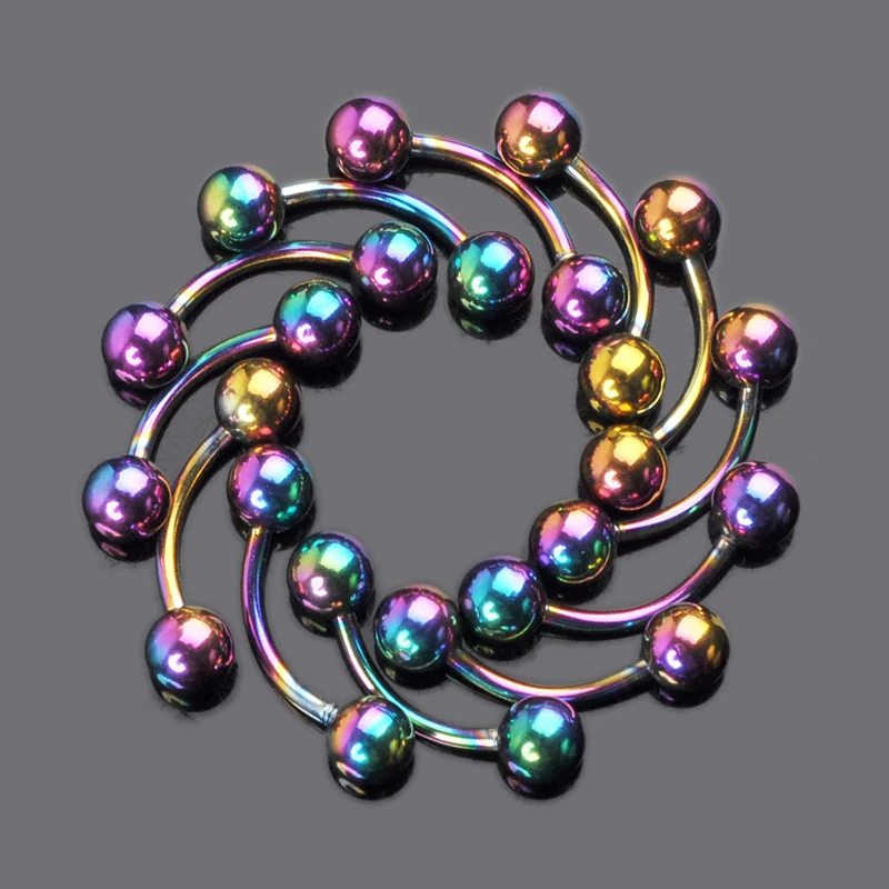 

imixlot 5PCS 20 Styles Women Men Body Piercing Gothic Nose Lip Tongue Ear Navel Hoop Circular Barbells Accessory