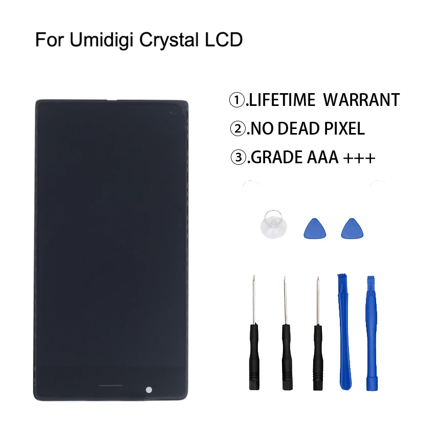 Для Umidigi umi Кристалл ЖК-дисплей сенсорный экран дигитайзер Assmbly для телефон