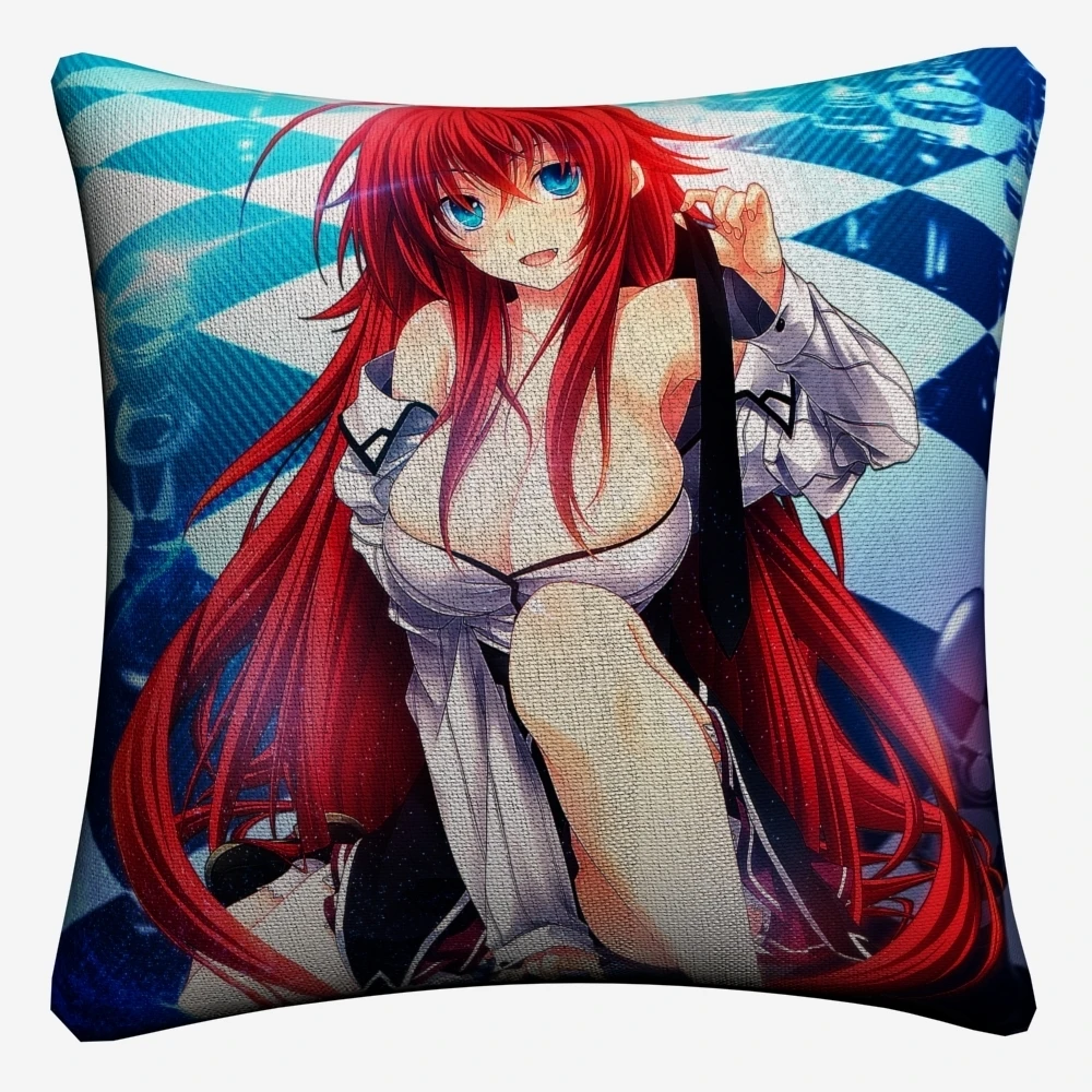Высокая школа DXD Сексуальная Rias хлопок Декоративная Подушка, Лен крышка 45x45 см для дивана наволочка для подушки стула домашний декор Almofada