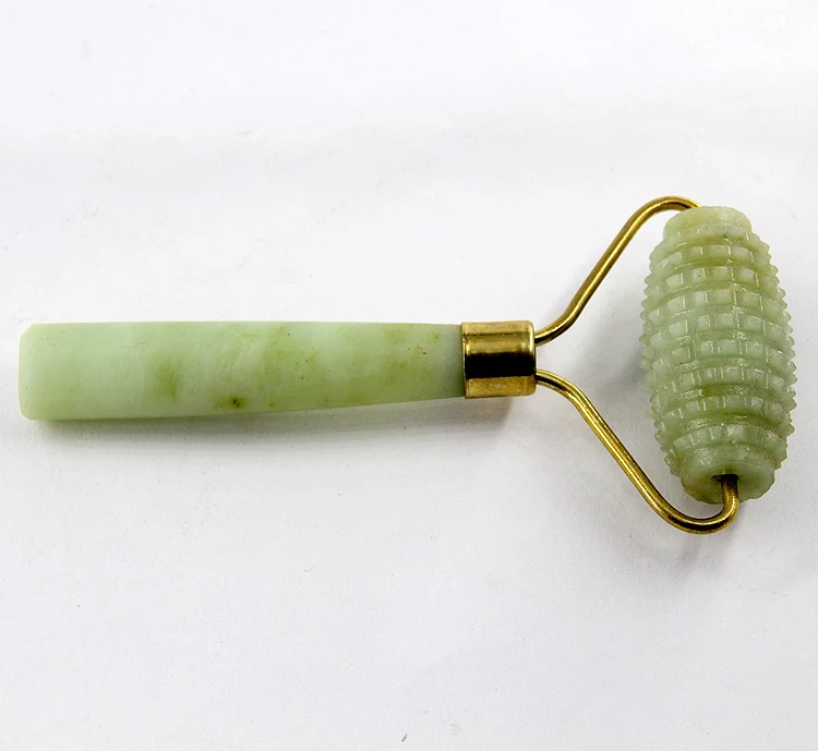 

2017 New Hot Portable Pratical jadee Charms Facial Roller Anti Wrinkle Healthy Face Body Head Foot Nature Beauty Tool Key Chains