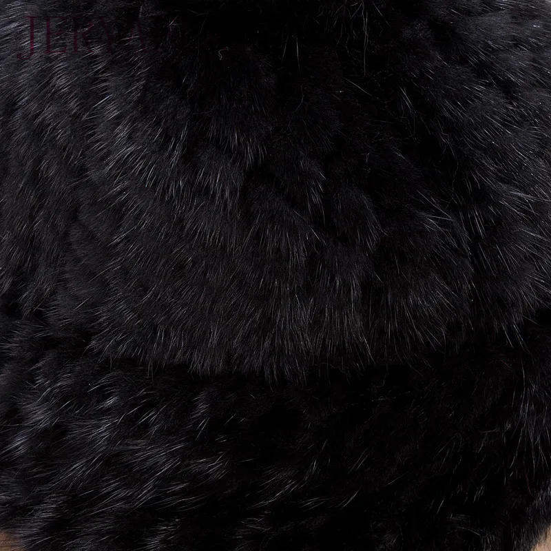 

Hot real mink fur tightly woven thick hat ladies winter fox fur ski cap 3