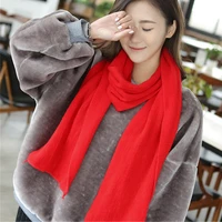 fashion imitation cashmere women vintage korean solid winter warm shawl long wrap bandana outdoor casual sweet wild female scarf