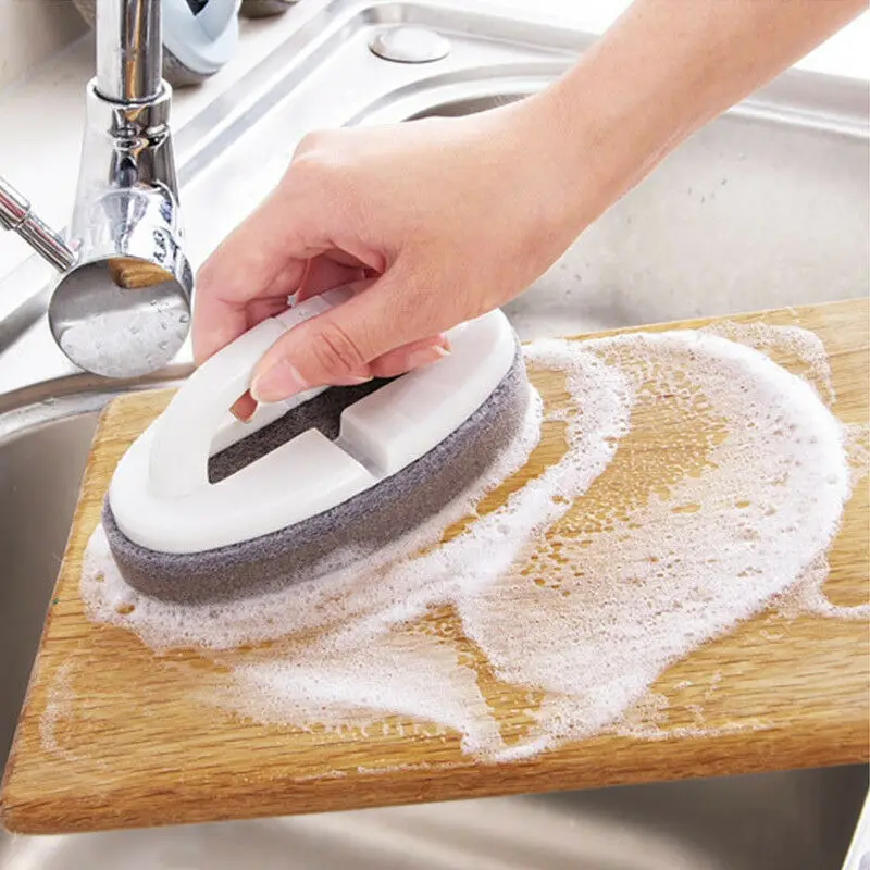 

Reusable Folding Bathroom Fiber Sponge Brush PP Window Glass Cleaner Sink Cleaning Brush Bathtub Kitchen Cleaning Tool