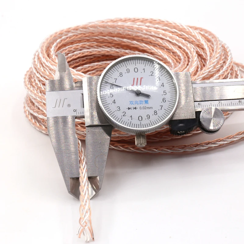 1 м Twist cable PTFE OCC медный посеребренный кабель для наушников обновленный провод