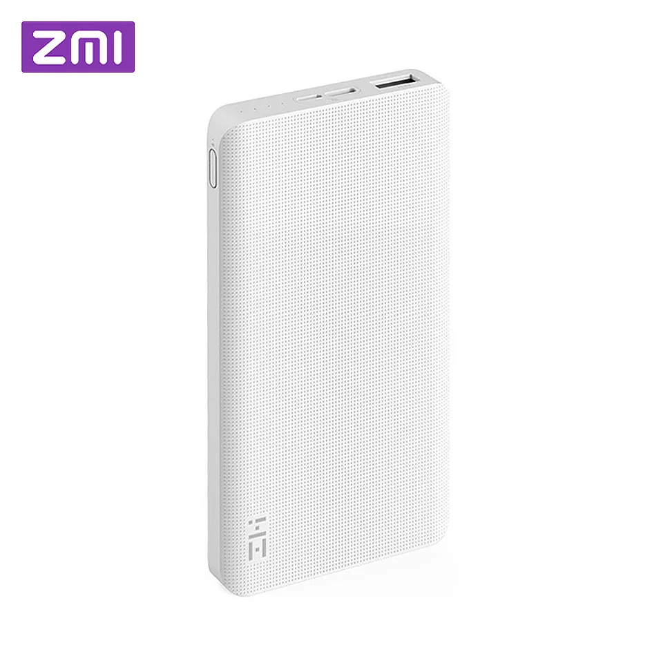 Xiaomi ZMI power Bank 10000 мАч Внешний аккумулятор Портативная зарядка Быстрая 2 0