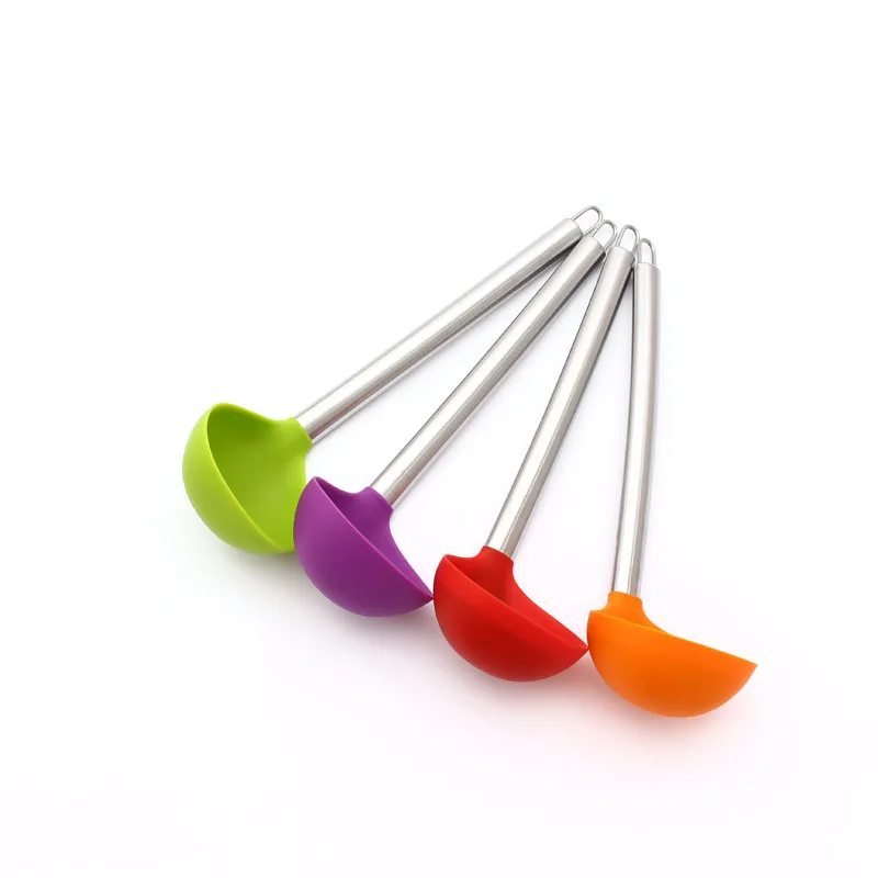 2 шт./компл. кухонная утварь 12 дюймов ложка для супа силиконовые ковши из