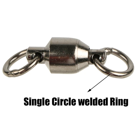 Single Ring Size 2 Goture 200 шт./лот шарикоподшипник поворотный с твердым кольцом DQZC нержавеющая сталь рыболовные Вертлюги рыболовные Крючки рыболовные аксессуары - Цвет: Single Ring Size 2