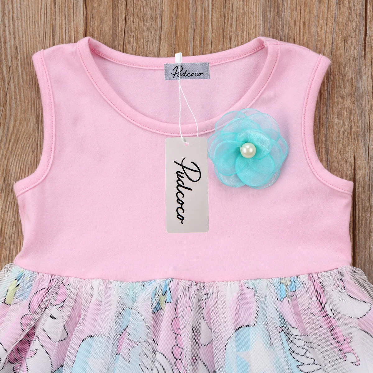 Pretty Girls Dress Kids Baby Sleeveless Floral Unicorn Pageant Party Tutu Tulle Sundress 0-4T | Детская одежда и обувь