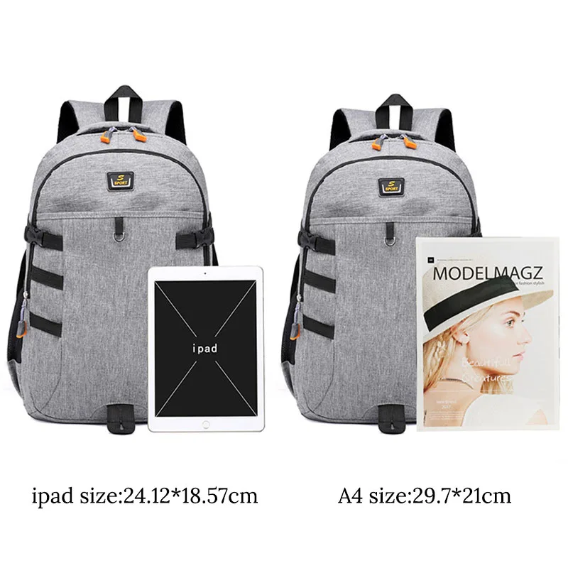 

New Fashion Men's Backpack Bag High capacity Travel Backpack Male Polyester Laptop bag high school student college students bag