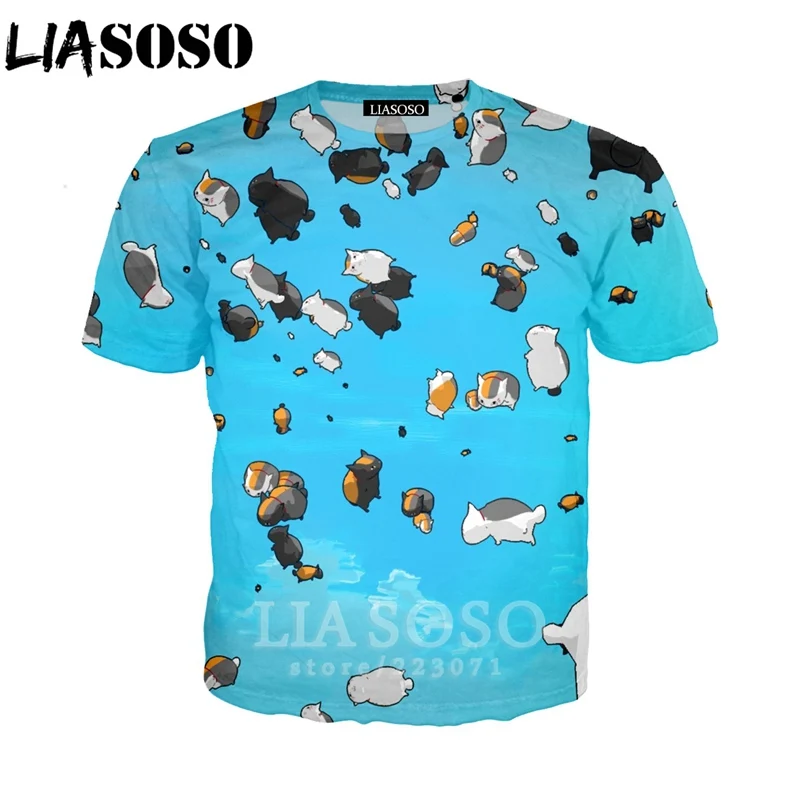 LIASOSO летняя новая модная мужская и женская толстовка с 3D принтом аниме Natsumes Book of