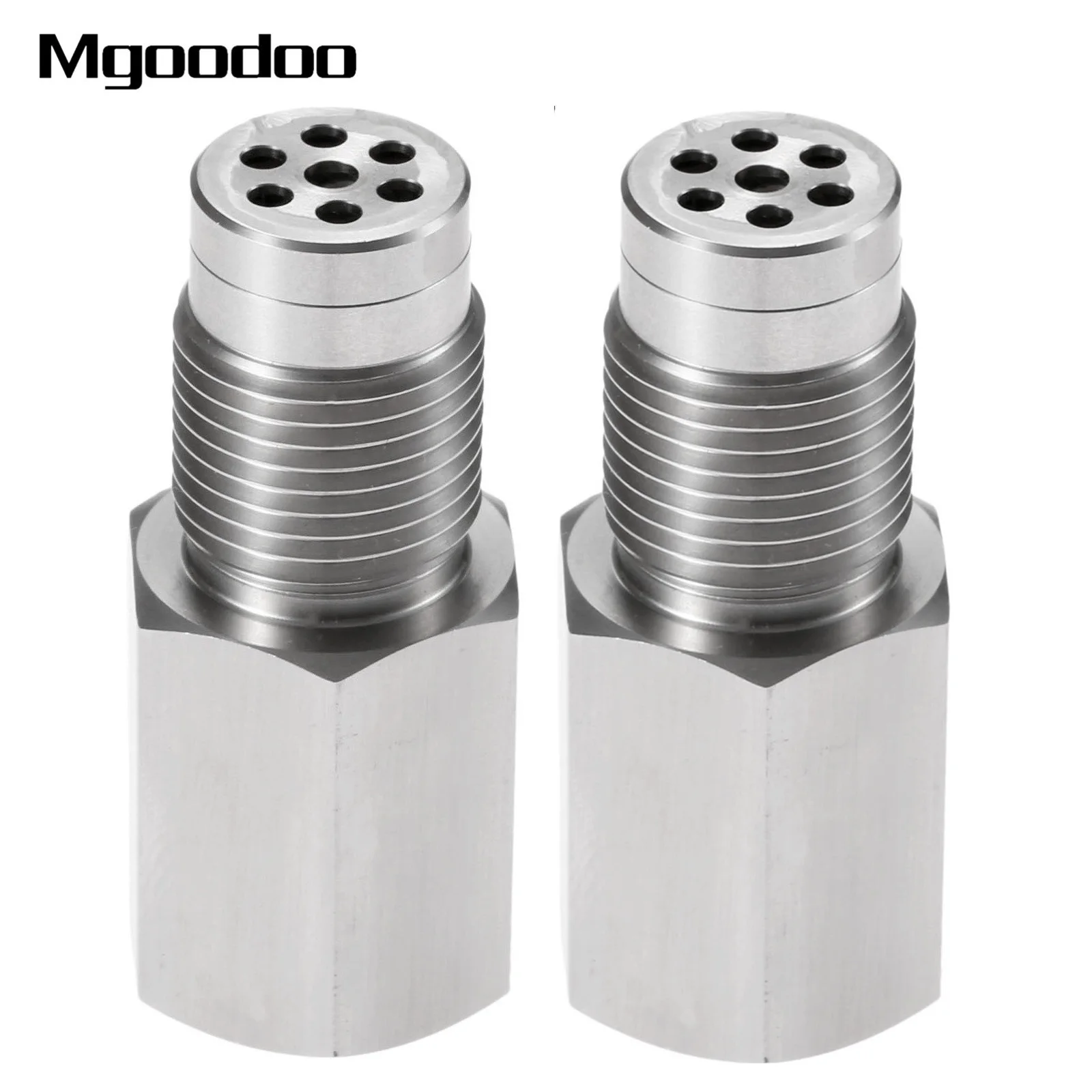 2Pieces M18x1.5 CEL Eliminator проверьте светильник двигателя адаптер настоящий мини каталитический преобразователь O2 Датчик кислорода нержавеющая сталь аксессуары для автомобиля - Цвет: 2Pieces