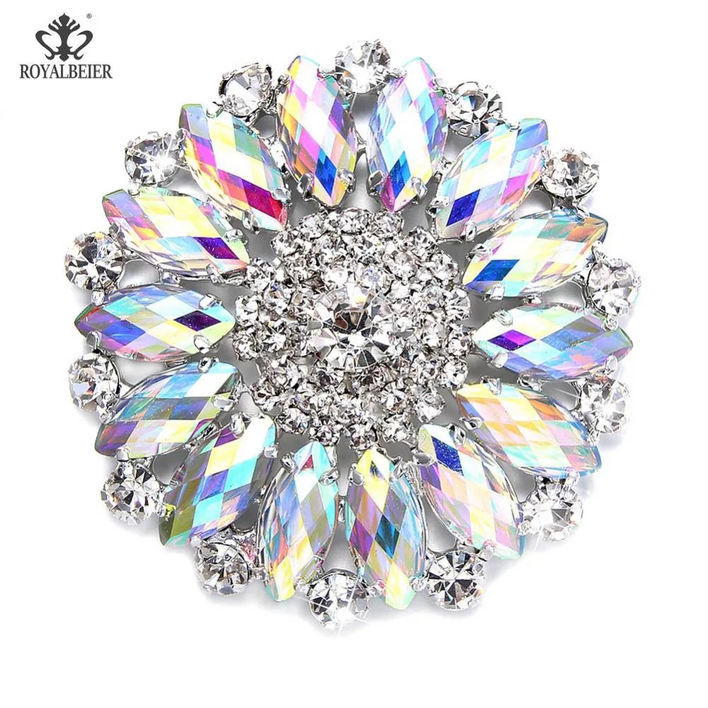 

5pcs/lot Rhinestone 3D Sunflower Shape Metal Charms 18mm Snap Button Jewelry For 20mm Snaps Pendant Snap Jewelry KZ0784