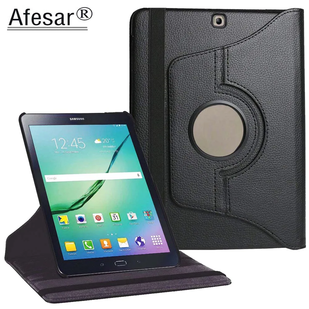 Tab S2 SM T810 T813 T815 T819 роскошный чехол 360 вращающийся умный премиум из искусственной