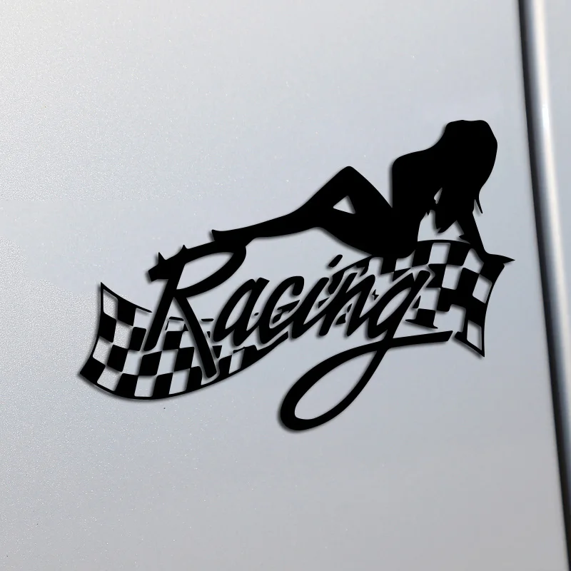 Сексуальная девушка гоночный дизайн автомобиля наклейки и модный автомобиль