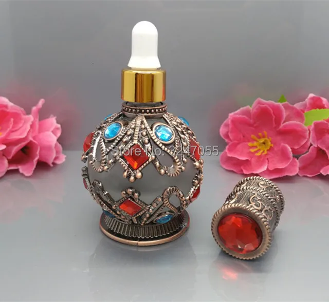 

1Piece Empty Glass High Class Cosmetic Essential Oil Bottle, Top Grade Perfume Dropper Refillable Bottle, Empty Cosmetic Package