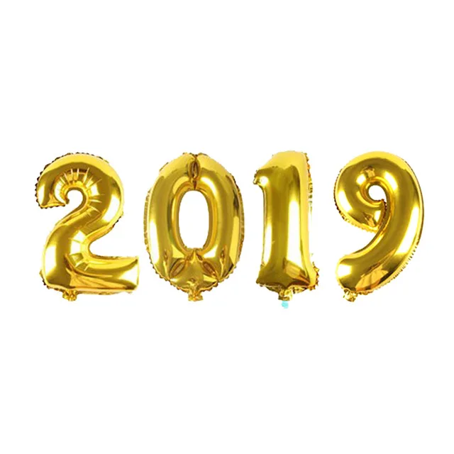 16 дюймов счастливый новый год 2019 фольга баннер из воздушных шаров Рождество