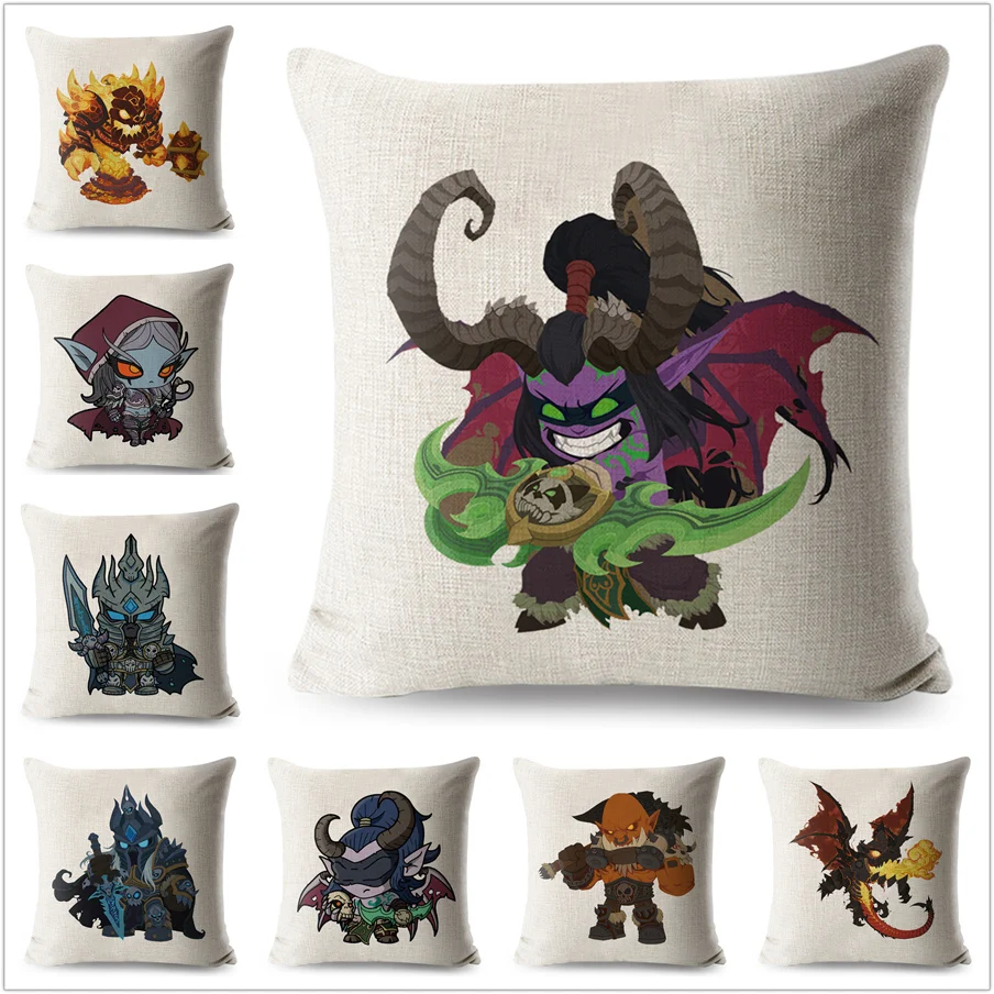 Стильная футболка с изображением персонажей видеоигр подушка для игр дивана