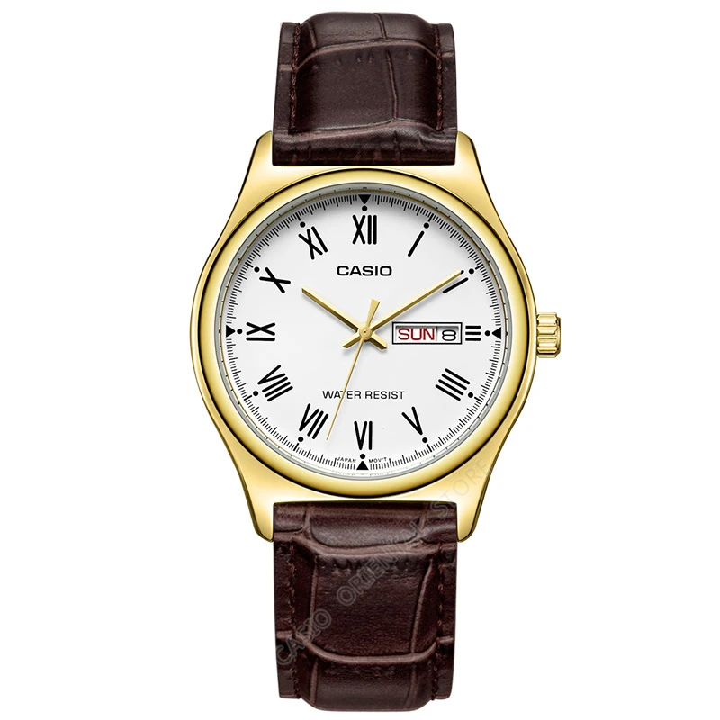 Casio Watch Top Brand Кварц Золото Наручные Часы Мужчины MTP-V006G-9B мода  Повседневная Золотой Hodinky Relogio Masculino | Наручные часы | АлиЭкспресс