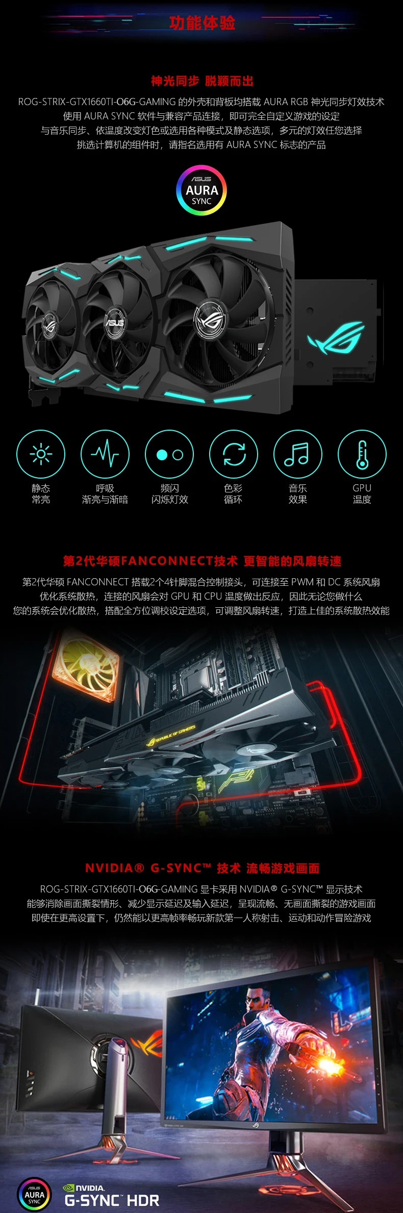 Asus GTX1660TI-O6G-GAMING настольная игровая карта GTX1660TI 6G