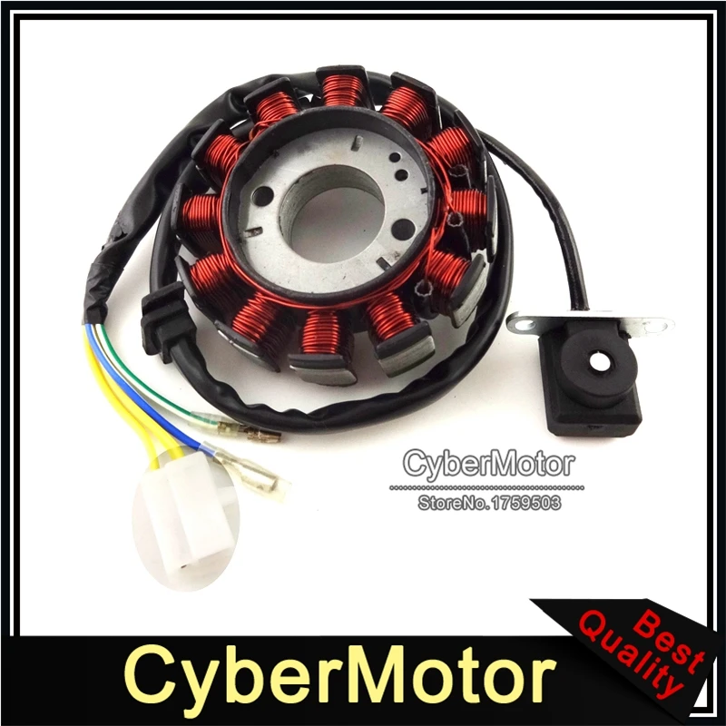 12 катушек зажигания статора Магнето для GY6 125cc 150cc двигатель китайский Мопед Скутер ATV Quad Go Kart