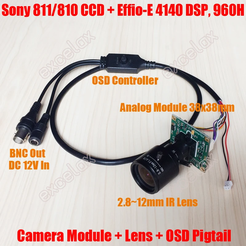 Аналоговый 700TVL Sony 811 810 CCD Effio E DSP 2 8 12 мм ручной варифокальный объектив фотоаппарат