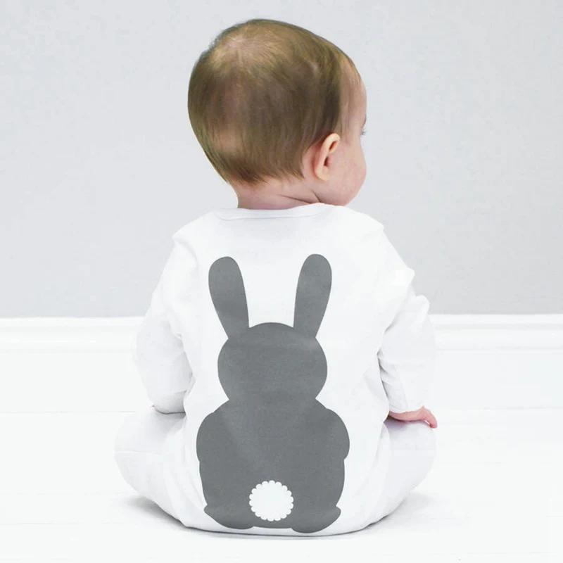 2018 для Bebek Infantil маленьких комбинезоны малышек Банни зимние теплые костюмы