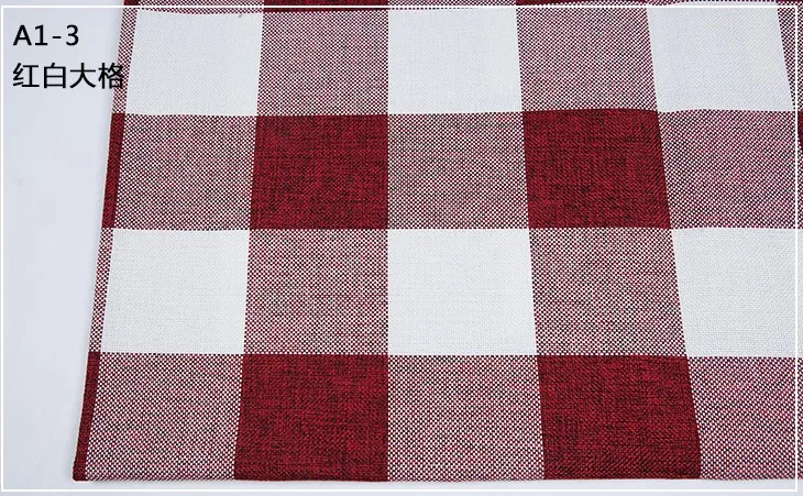 red white lattice Покрытая льняная ткань диванная подушка ткань сделай сам Ремесло швейная ткань наружная льняная смешанная ткань обивка 5" в ширину - Цвет: red white lattice