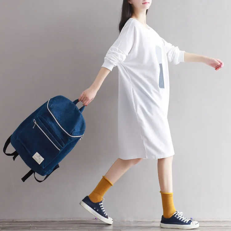 Платье для беременных Хлопковое трикотажное платье свободного покроя в