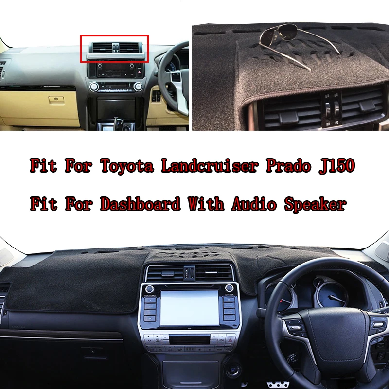 Для Toyota Land Cruiser Prado J150 2010 2018 приборной панели крышки коврик панель Dashmat козырек от