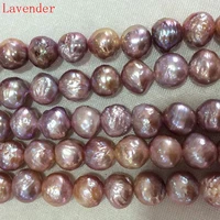 wholesale 10 11mm natural lavender round big edison baroque pearl loose strand