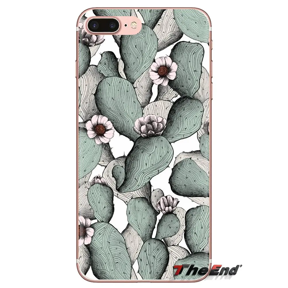 Silicone Case Cover Cactus Flowers Green Plants Desert For Samsung Galaxy S3 S4 S5 Mini S6 S7 Edge S8 S9 S10 Plus Note 3 4 5 8 9 |