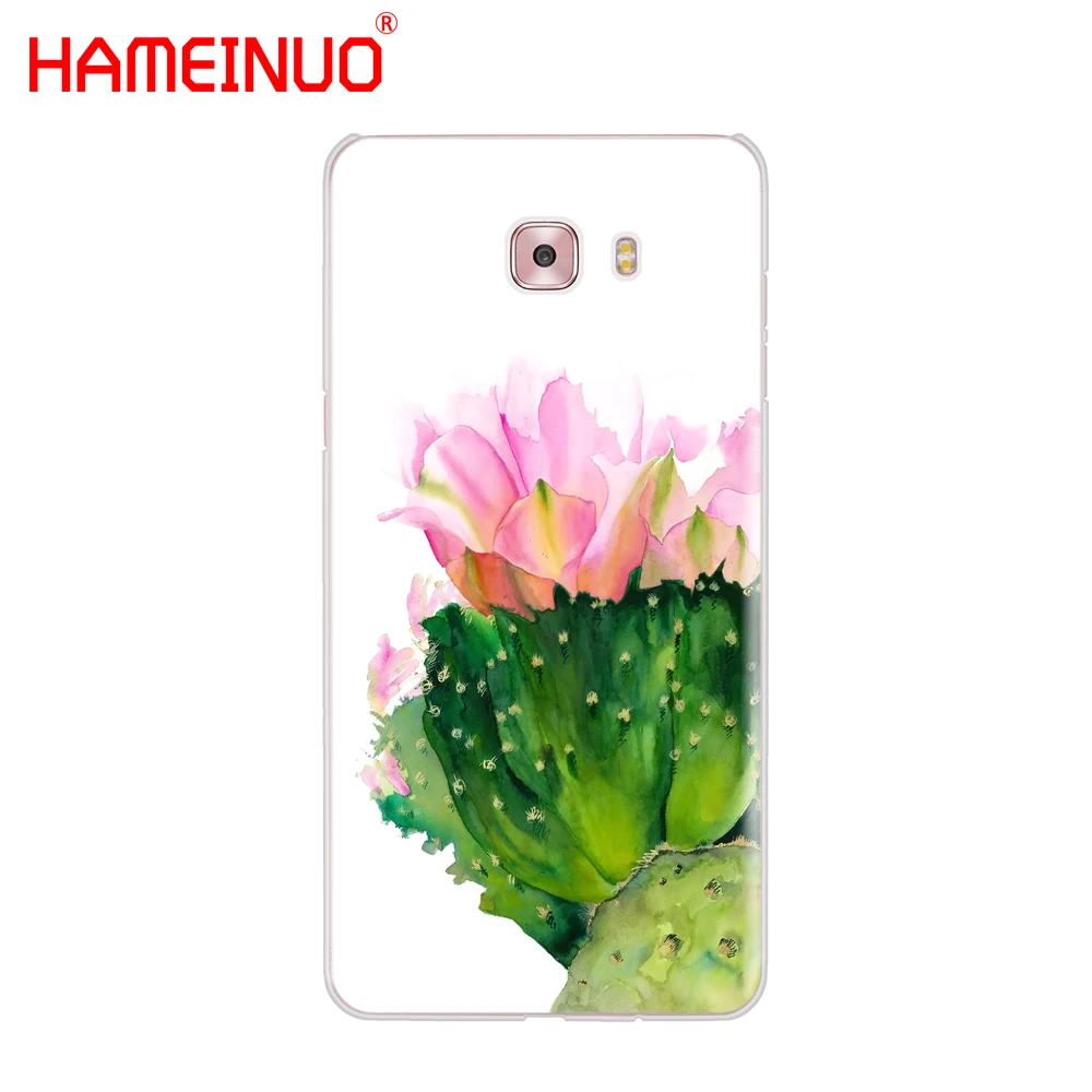 HAMEINUO чехол для телефона с изображением зеленого кактуса и цветов Samsung Galaxy C5 C7 C8 C9